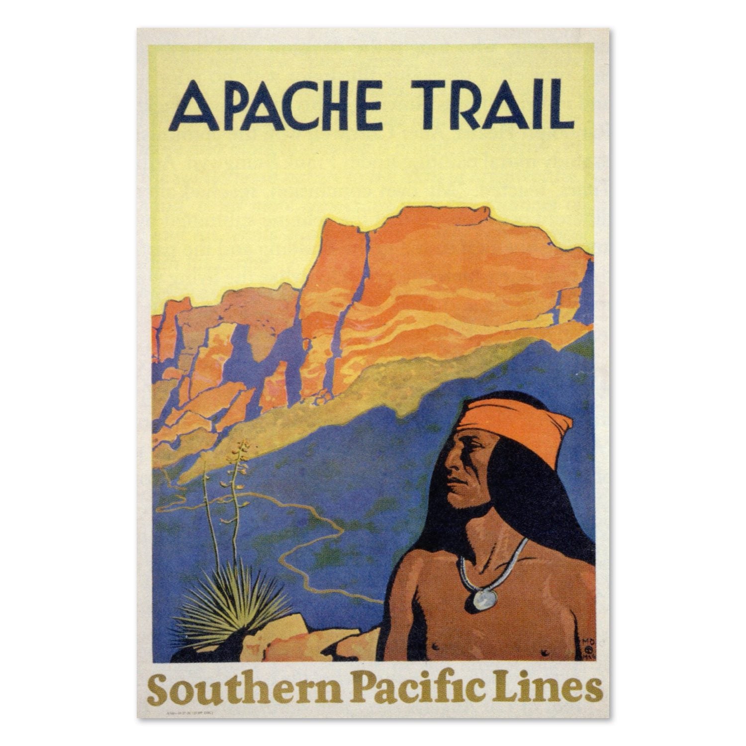 Apache Trail Southern Pacific poster print